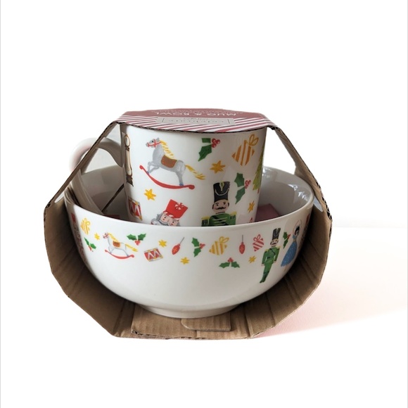 Ciroa Christmas Nutcracker themed mug and bowl gift set. NWT - Picture 3 of 4